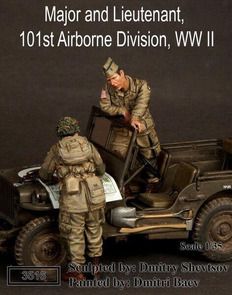 1/35 Scale resin kit Major and Lieutenant 101st Airborne Division, WW II Figures