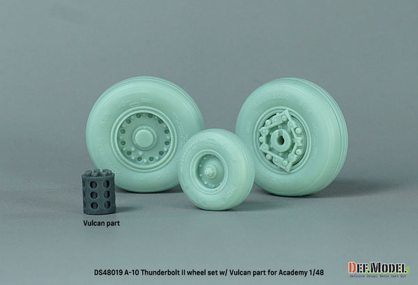 DEF Models 1/48 A-10 Thunderbolt II wheel set w/ Vulcan part (for Academy 1/48)