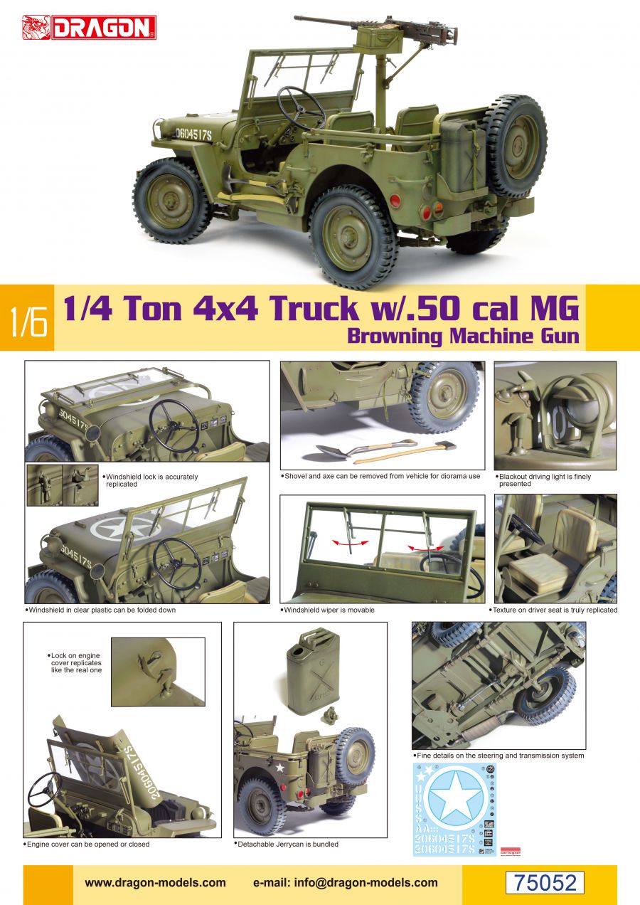 Dragon 1/6 scale WW2 US Jeep 1/4 TON 4X4 With M2 .50 CAL | Fields of ...