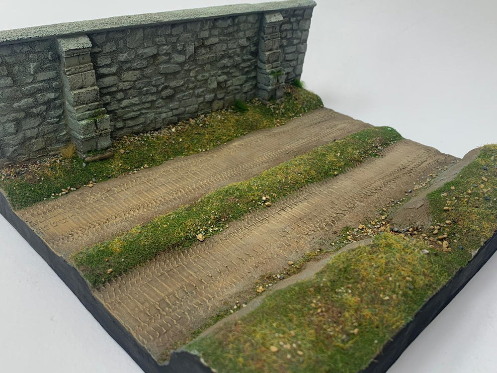 1/24 Scale display base #11 Country lane 240mm x 195mm