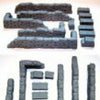 Configurable Sandbag defences Straight sections Sandbags+Crates 1/35 Scale resin