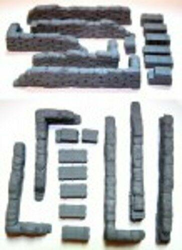 Configurable Sandbag defences Straight sections Sandbags+Crates 1/35 Scale resin