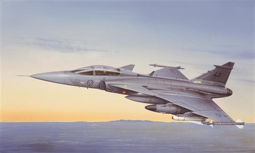 Italeri 1/48 scale Jas 39 A Gripen aircraft model kit