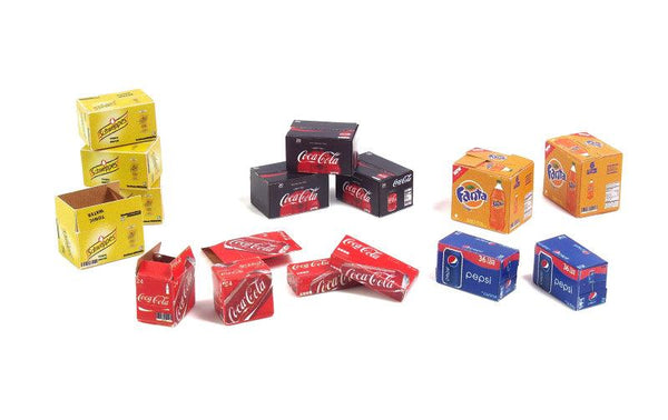 1/35 scale diorama accessory Cardboard Boxes - soda
