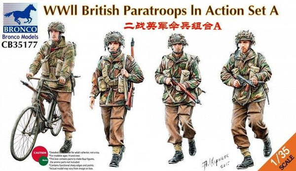 BRONCO 1/35 scale WW2 British Paras in action set A