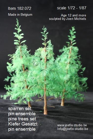 1/72 scale pine trees set