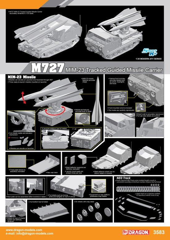 Dragon 1/35 scale M727 MIM-23 TRACKED GUIDED MISSILE CARRIER