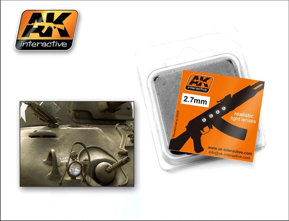 AK INTERACTIVE LIGHT LENSES LIGHTS FOR SHERMANS 2,7mm
