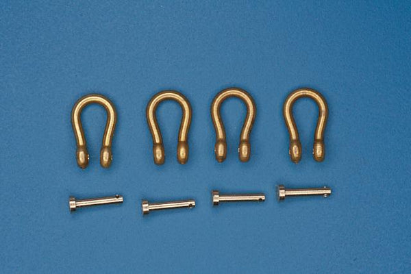 1/35 Shackles with Wired Pin 4pcs (H:8.6, D: 6, r: 1.2) Used in Different Military Vehicle