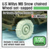 US Willys MB wheel /w Snow chain set for Tamiya/Dragon/Bronco 1/35)