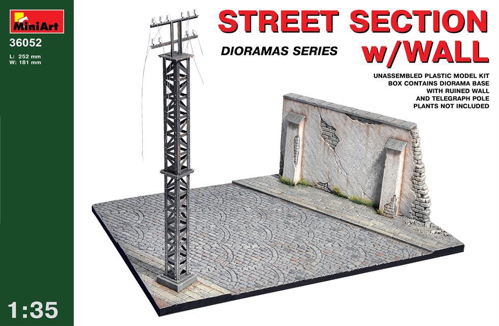 Miniart 1:35 Street Section w/ Wall