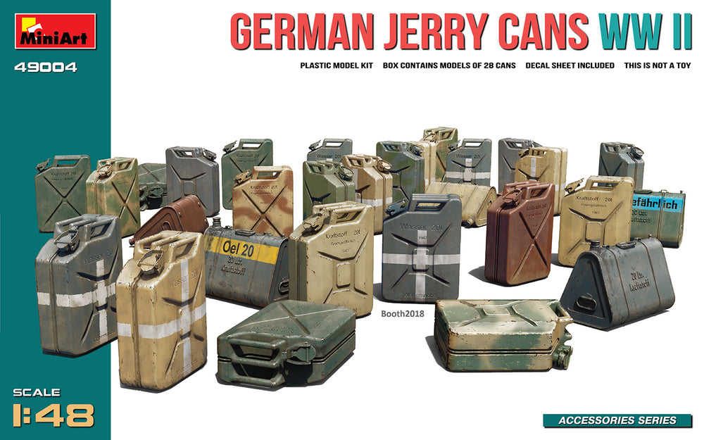Miniart 1/48 scale WW2 German Jerry Cans diorama accessories