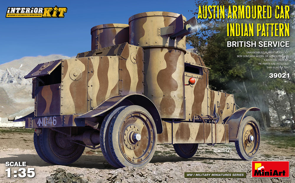 Miniart 1/35 AUSTIN ARMOURED CAR INDIAN PATTERN. BRITISH SERVICE. INTERIOR KIT