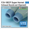 DEF models 1/72 3D printed Nozzle set for Aircraft F/A-18E/F/G Super Hornet Exhaust Nozzle set - Opened (for Hasegawa 1/72) Sept.2022