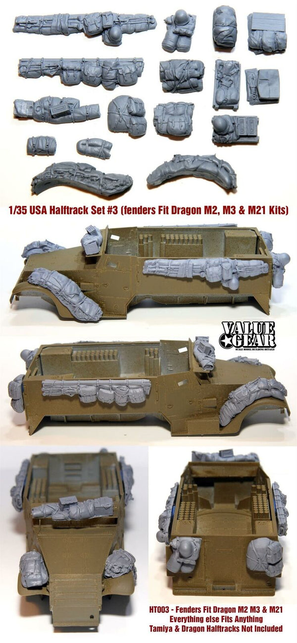 1/35 scale resin model HT003 USA Halftrack Set #3 (For Dragon M2 M3 and M21)