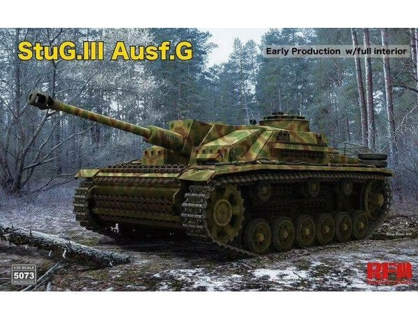 Rye Field Model 1/35 WW2 German Stug III Ausf.G Early production with full interior and workable track links