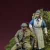 1/35 scale resin model kit WWII Belgian Nurse w. wounded BEF soldier