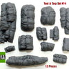 1/35 Scale Resin kit Tents & Tarps Set #14 vehicle and tank stowage set.