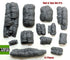 1/35 Scale Resin kit Tents & Tarps Set #14 vehicle and tank stowage set.