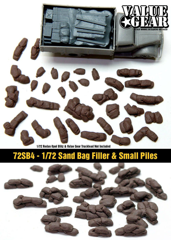 1/72 scale 72SB4 Sand Bags Filler Piles