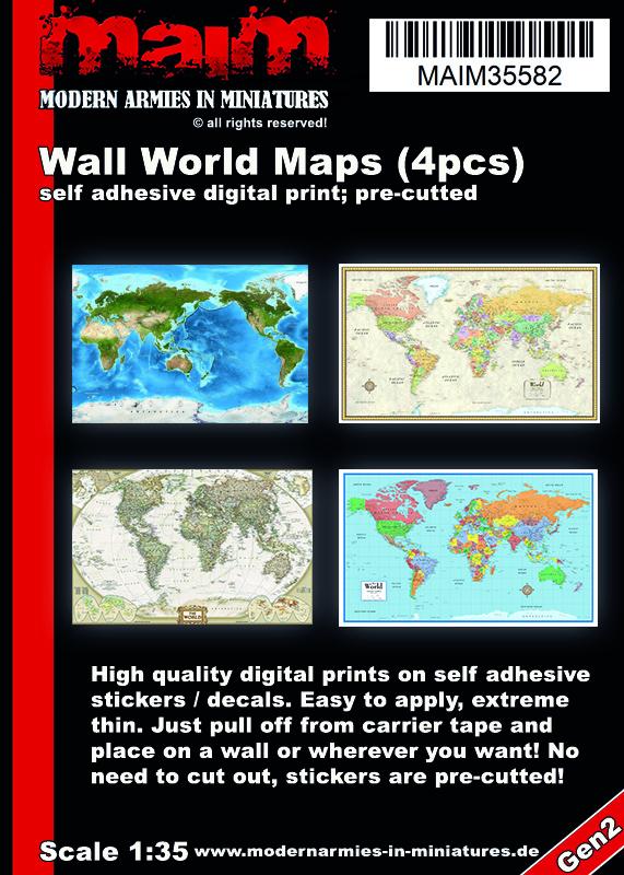 MAIM Wall World Maps / 1:32 - 1:35