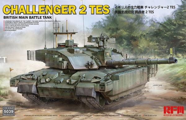 Challenger 2 TES British Main Battle Tank 1/35 scale model kit by Rye Field Model