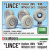 1/35 Scale resin model kit talian LMV Lince Mich.'XML' Sagged Wheel set (for Italeri)