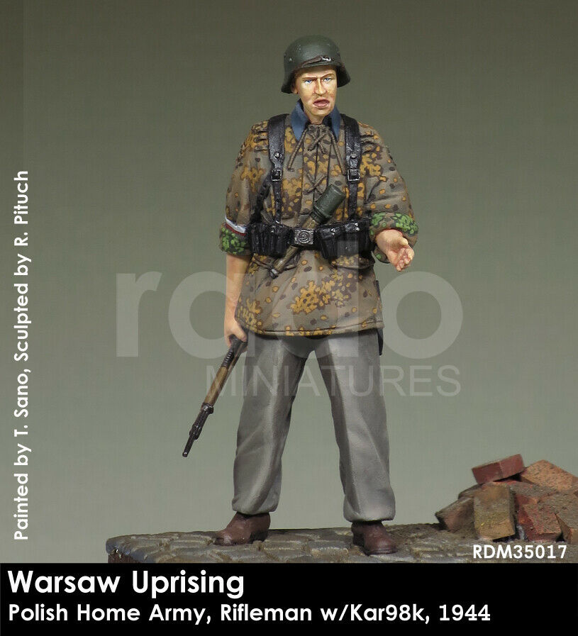 RADO WW2 Warsaw Uprising Polish Home Army, Rifleman w/Kar 98k, 1944 1/35 Scale