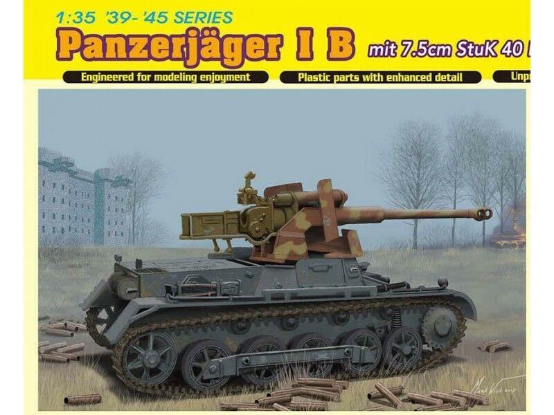 Dragon 1/35 scale WW2 German Panzerjager IB mit 7.5cm StuK 40 L/48 with Gun Crew