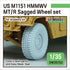 DEF models  1/35 US M1151 HMMWV MT/R Sagged Wheel set  (for Academy 1/35 M1151)