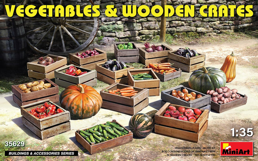 Miniart 1/35 VEGETABLES & WOODEN CRATES