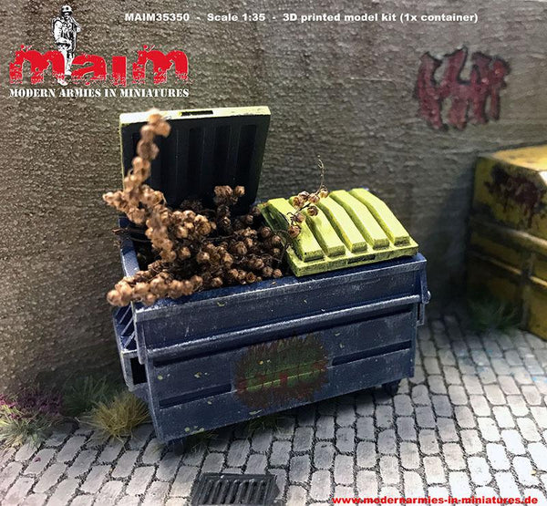 1:35 Scale Garbage Container / Dumpster / Bin - Diorama accessory