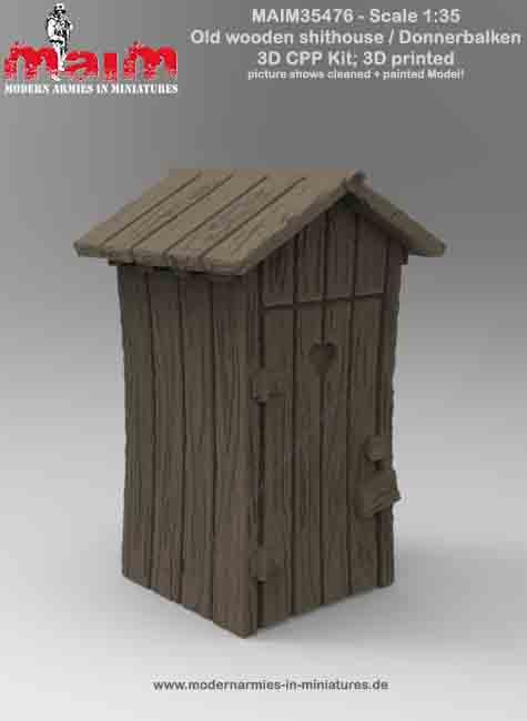 Wooden Shithouse / 1/35 Scale 3D Printed model