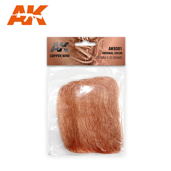 AK Interactive COPPER WIRE 0.07MM Ø X 20 GRAMS. ORIGINAL COLOR