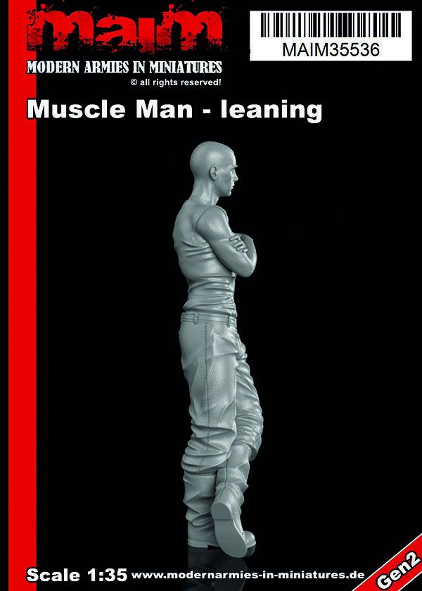 1/35 scale 3D printed model kit - Muscle Man leaning / 1:35