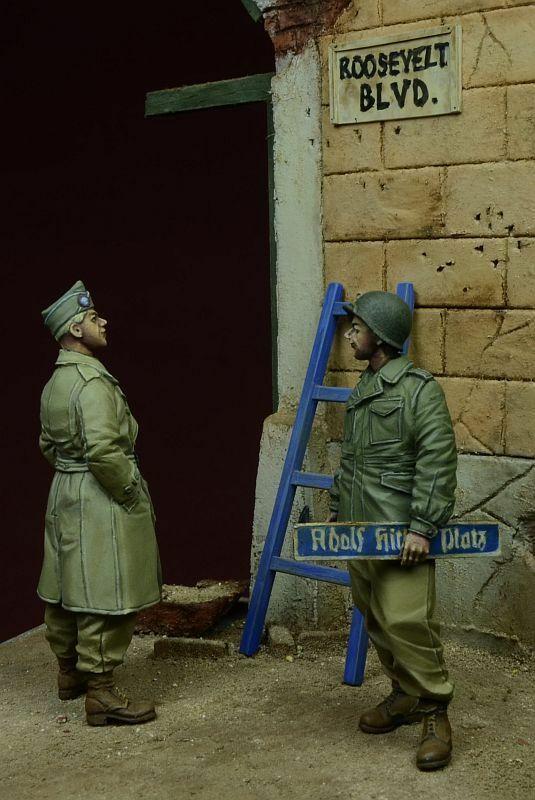 1/35 scale resin model kit Roosevelt Boulevard" US Soldiers, Germany 1945