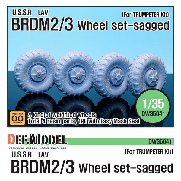 BRDM-2 Sagged Wheel set (for Trumpeter 1/35)