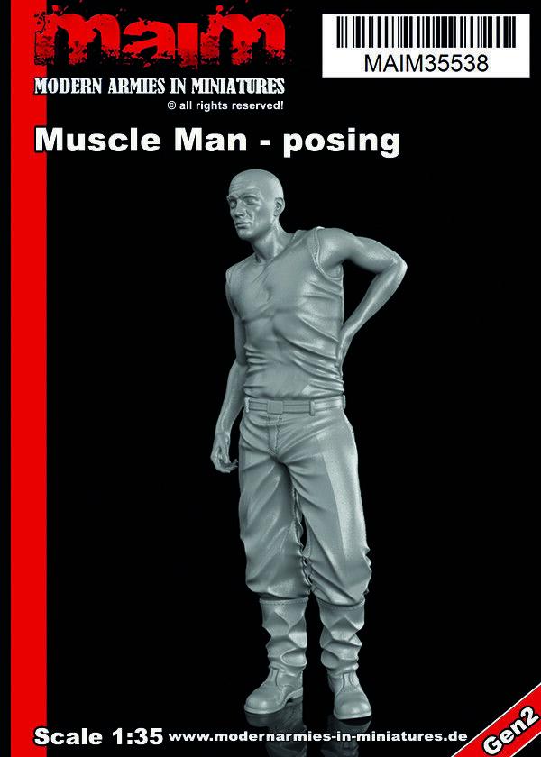 1/35 scale 3D printed model kit - Muscle Man posing / 1:35