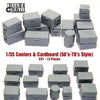 1/35 Scale resin kit  50's-80's Coolers & Cardboard Boxes