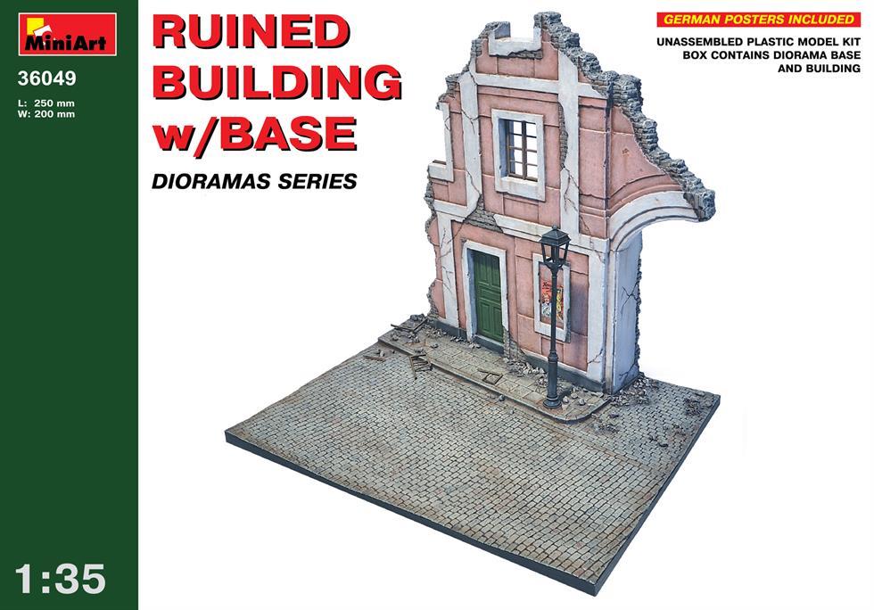 Miniart 1:35 Ruined Building w/ Base