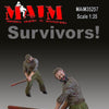 1/35 Scale Resin kit Zombie Survivor with mace