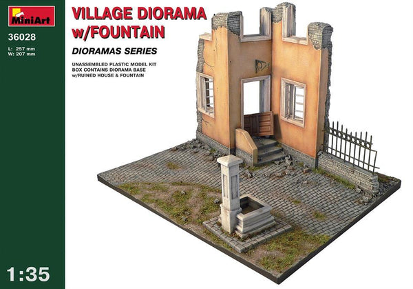 Miniart 1:35 Village Diorama w/ Fountain