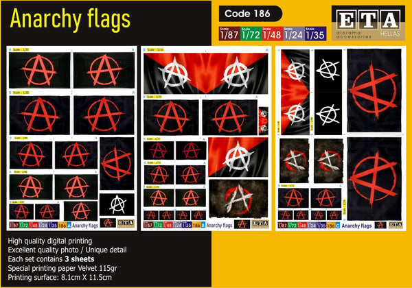 Anarchy Flags All scales 1/72 1/35 1/24