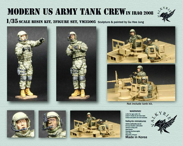 Valkyrie 1/35 Scale Resin Figure kit Modern US Army Tank Crew in Iraq 2008 2 Fig