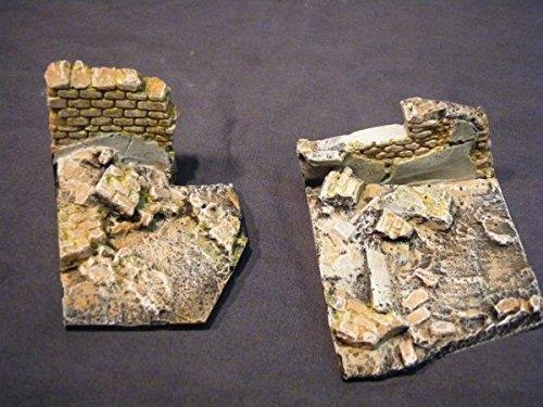 FoG Models 1/35 Scale Vignette Pack of Bases with rubble wall sections
