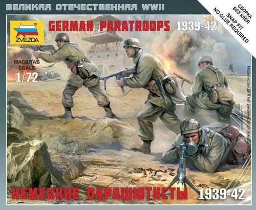 Zvezda 1/72 scale WW2 GERMAN PARATROOPS