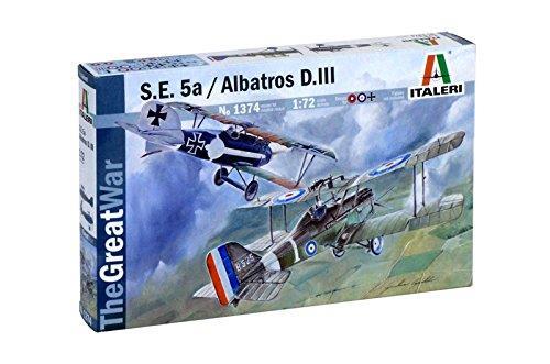 Italeri 510001374 S.E.5 a and Albatros D. III 1: 72 WWI Aviation