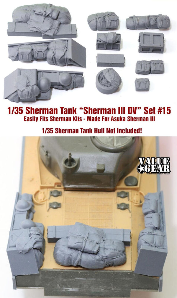 1/35 scale resin kit US Sherman Engine Deck & Stowage Set #15