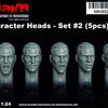 1:24 Scale Character Heads - Set #2 /5pcs) 1 / 1:24 - 75mm