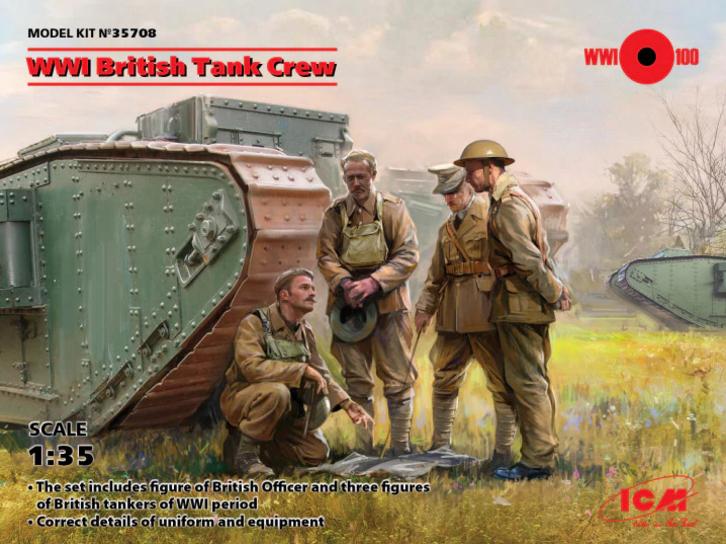 ICM 1/35 scale WW1 British Tank Crew (4 figures)